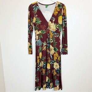 Farm Farm Rio Floral Rib Knit Midi Dress P Fall Classic Career Casual